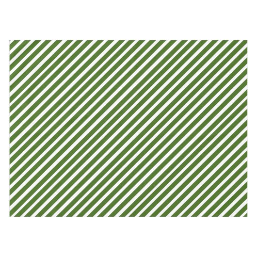Candy Cane Weihnachten Grün & Weiß Streifen Tischdecke (Vorderseite (Horizontal))
