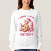 Candy Cane Weihnachten lang Ärmel Sweatshirt (Vorderseite)