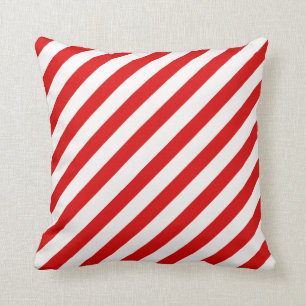 Candy Cane Weihnachten Rote und weiße Streifen Ki Kissen