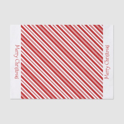 Candy Cane Weihnachten Seidenpapier (Vorderseite)
