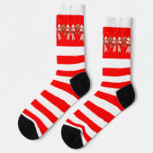 Candy Cane Weihnachten  Socken (Linkes Detail)