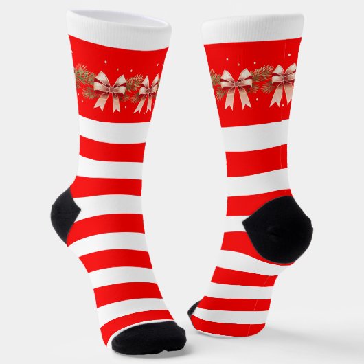 Candy Cane Weihnachten  Socken (Gewinkelt)