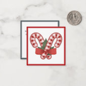 Candy Cane Weihnachten Vielen Dank Note Card Mitteilungskarte (Vorderseite/Rückseite Beispiel)