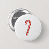 Candy Cane Weihnachten Zeichnend Button (Vorne & Hinten)
