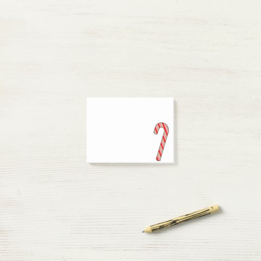 Candy Cane Weihnachten Zeichnend Post-it Klebezettel (Auf Schreibtisch)