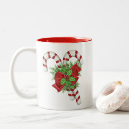 Candy Cane Weihnachten Zwei-Tone-Kaffee-Tasse Zweifarbige Tasse
