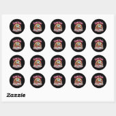 Candy Cane Weihnachts-Crew House Candy Security ka Runder Aufkleber (Blatt)