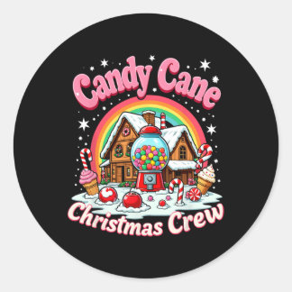 Candy Cane Weihnachts-Crew House Candy Security ka Runder Aufkleber