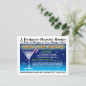 Candy Cane Weihnachts Martini Rezept Postkarte (Stehend Vorderseite)