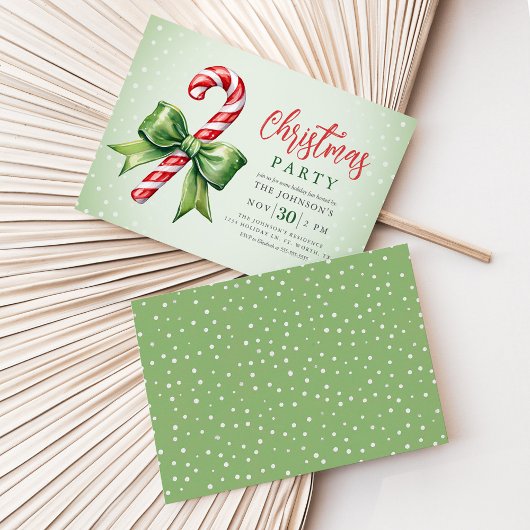 Candy Cane Weihnachts-Party Einladung