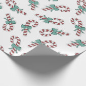 Candy Cane Weihnachts-Wrapping-Papier Geschenkpapier (Ecke)
