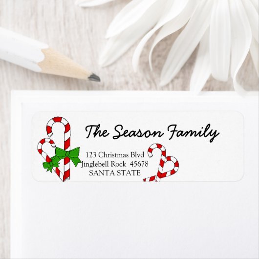 Candy Cane Weihnachtsanschrift (Insitu)