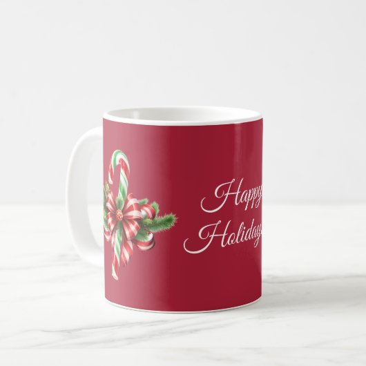 Candy Cane Weihnachtsarrangements Kaffeetasse (Vorderseite Links)