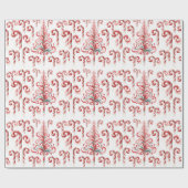 Candy Cane Weihnachtsbaum Wrapping Paper Geschenkpapier (Flach)