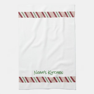 Candy Cane Weihnachtsborder Tee Küchentuch