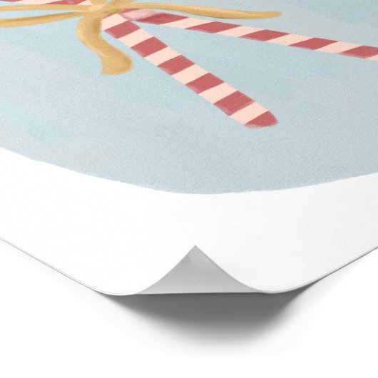 Candy Cane Weihnachtsdekor Poster (Ecke)