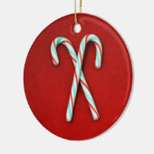 Candy Cane Weihnachtsdekoration Keramikornament (Links)