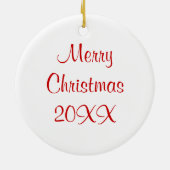 Candy Cane Weihnachtsdekoration Keramikornament (Hinten)