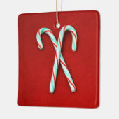 Candy Cane Weihnachtsdekoration Keramikornament (Links)