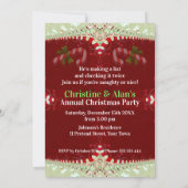Candy Cane Weihnachtsfeier Einladung (Rückseite)