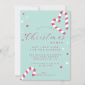 Candy Cane Weihnachtsfeier Party Einladung Pastel  (Vorderseite)
