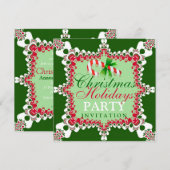 Candy Cane Weihnachtsfeierliche Party Einladungen (Vorne/Hinten)
