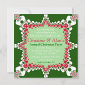 Candy Cane Weihnachtsfeierliche Party Einladungen (Rückseite)