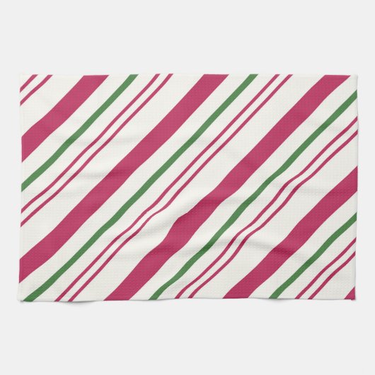 Candy Cane Weihnachtsfeiertag Geschirrtuch (Horizontal)