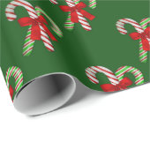 Candy Cane Weihnachtsgeschenk Wrap-Style 2 Green Geschenkpapier (Rolleneckpunkt)