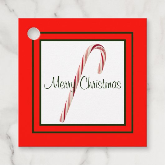 Candy Cane Weihnachtsgeschenke Liebesmarken Geschenkanhänger (Vorderseite)