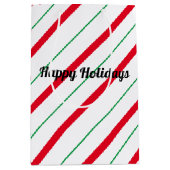 Candy Cane Weihnachtsgeschenktasche Mittlere Geschenktüte (Vorderseite)