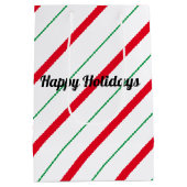 Candy Cane Weihnachtsgeschenktasche Mittlere Geschenktüte (Rückseite)