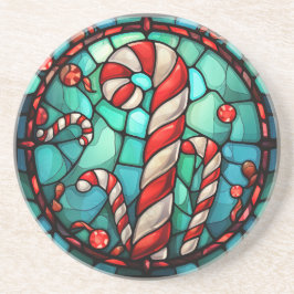 Candy Cane Weihnachtsglas Getränkeuntersetzer