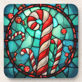 Candy Cane Weihnachtsglas Getränkeuntersetzer