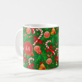 Candy Cane Weihnachtsglocke Weihnachten Holly Kaffeetasse (Vorderseite Links)