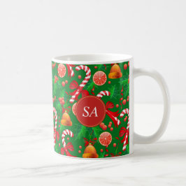 Candy Cane Weihnachtsglocke Weihnachten Holly Kaffeetasse