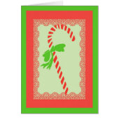Candy Cane Weihnachtskarte (Vorne)