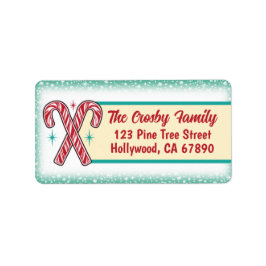 Candy Cane Weihnachtskarte Anschrift Labels 2 Adressaufkleber