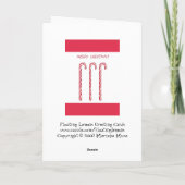 Candy Cane Weihnachtskarte Feiertagskarte (Rückseite)