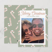 Candy Cane Weihnachtskarte Feiertagskarte (Vorne/Hinten)