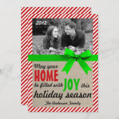 Candy Cane Weihnachtskarte Feiertagskarte (Vorne/Hinten)