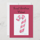Candy Cane Weihnachtskarten Dankeskarte (Vorderseite)