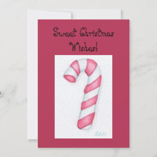 Candy Cane Weihnachtskarten Dankeskarte (Vorderseite)