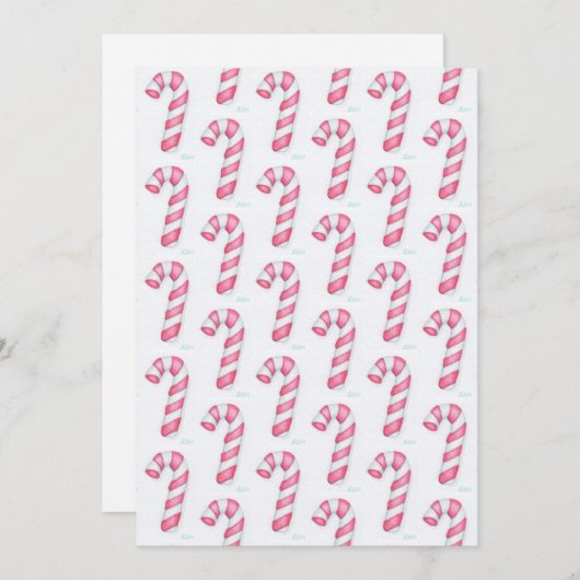 Candy Cane Weihnachtskarten Feiertagskarte (Vorne/Hinten)