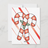 Candy Cane Weihnachtskarten Feiertagskarte (Rückseite)