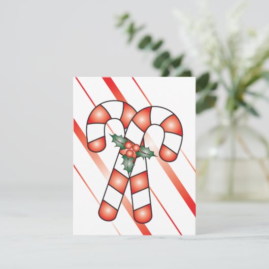 Candy Cane Weihnachtskarten Feiertagskarte (Stehend Vorderseite)