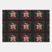 Candy Cane Weihnachtsklub Squad Matching Winter Geschenkpapier Set (Vorderseite)