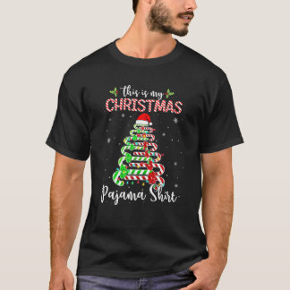 Candy Cane Weihnachtsmannmütze Funny Xmas Tree Mer T-Shirt