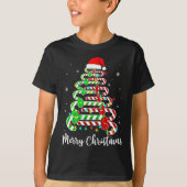 Candy Cane Weihnachtsmannmütze Funny Xmas Tree Mer T-Shirt (Vorderseite)