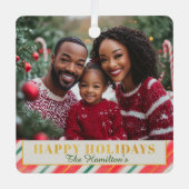 Candy Cane Weihnachtsmarkt Foto Ornament (Vorderseite)